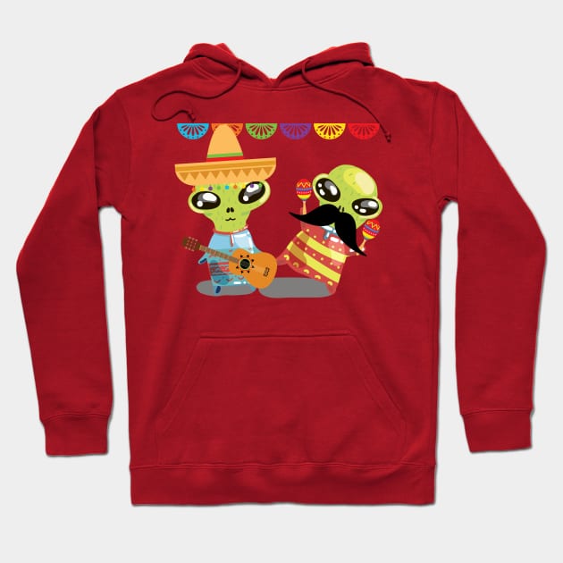 Alien Fiesta Hoodie by 4Craig